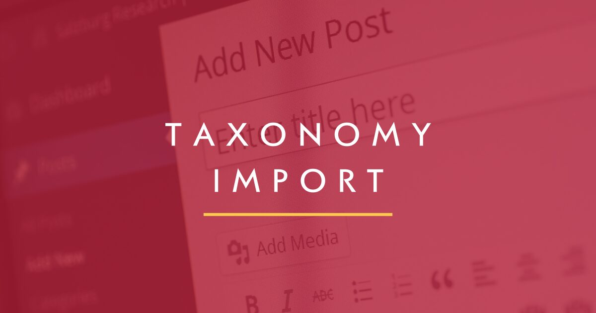 Taxonomy Import